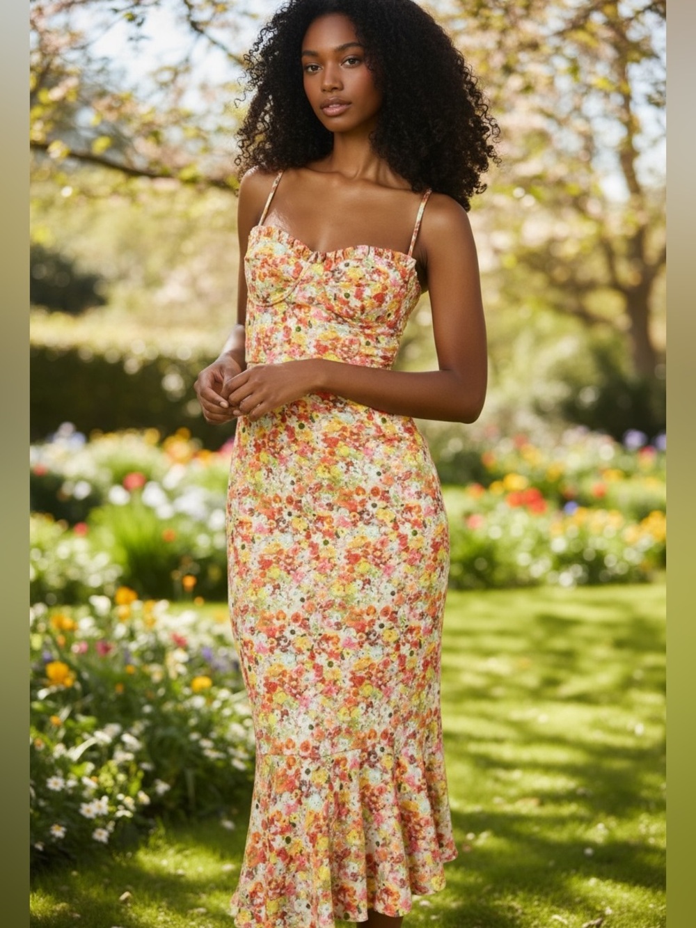 Hutch Selene Floral Midi Dress